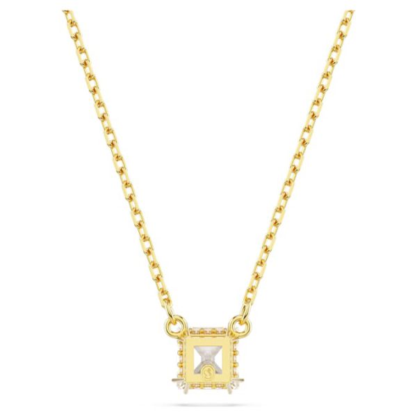 Stilla Attract pendant Square cut, White, Gold-tone plated - Image 5