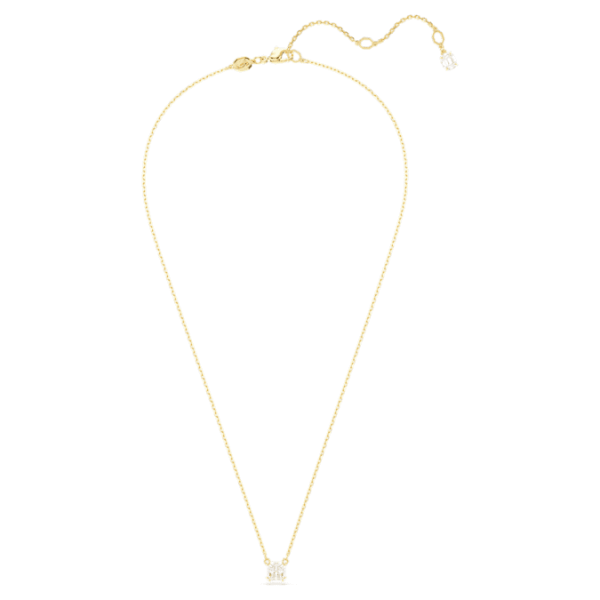 Stilla Attract pendant Square cut, White, Gold-tone plated - Image 3