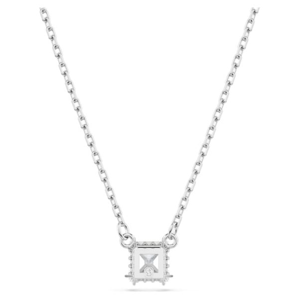 Stilla Attract pendant Square cut, White, Rhodium plated - Image 5