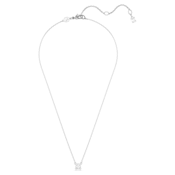 Stilla Attract pendant Square cut, White, Rhodium plated - Image 3