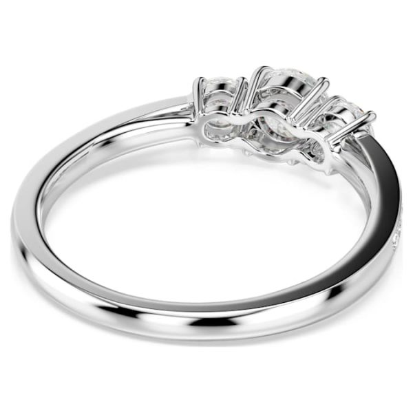 Stilla Attract ring Round cut, White, Silver-tone finish - Image 4