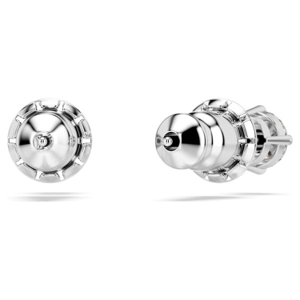 Stilla Attract stud earrings Round cut, White, Rhodium plated - Image 5