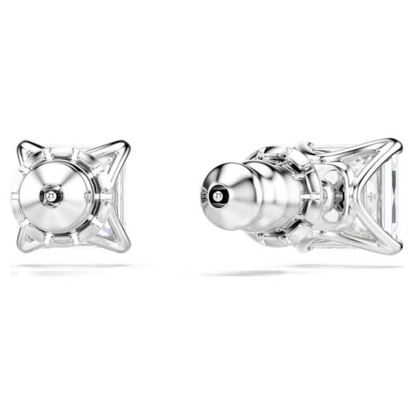Stilla Attract stud earrings Square cut, White, Rhodium plated - Image 5