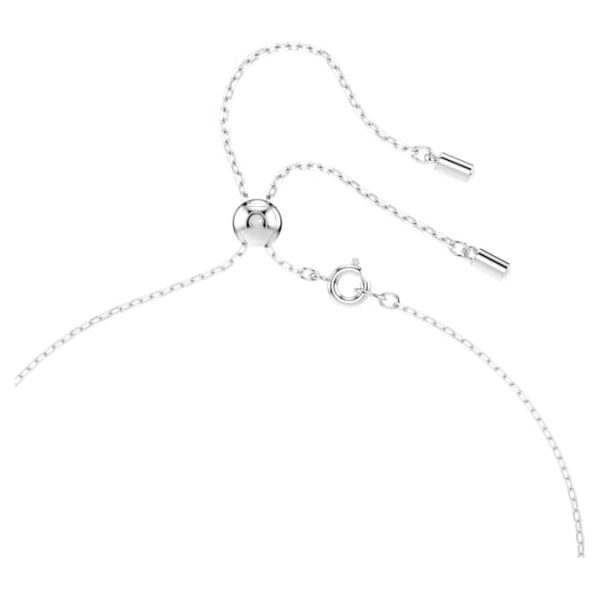 Stilla Attract Y necklace Round cut, Blue, Rhodium plated - Image 4