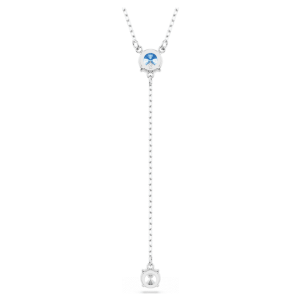 Stilla Attract Y necklace Round cut, Blue, Rhodium plated - Image 6