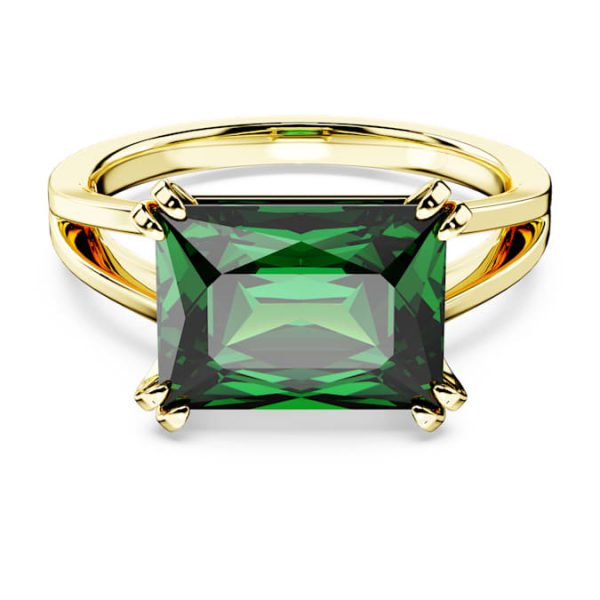 Stilla cocktail ring Rectangular cut, Green, Gold-tone plated - Image 2