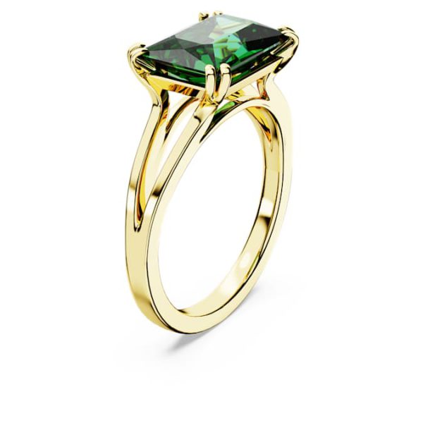 Stilla cocktail ring Rectangular cut, Green, Gold-tone plated - Image 3