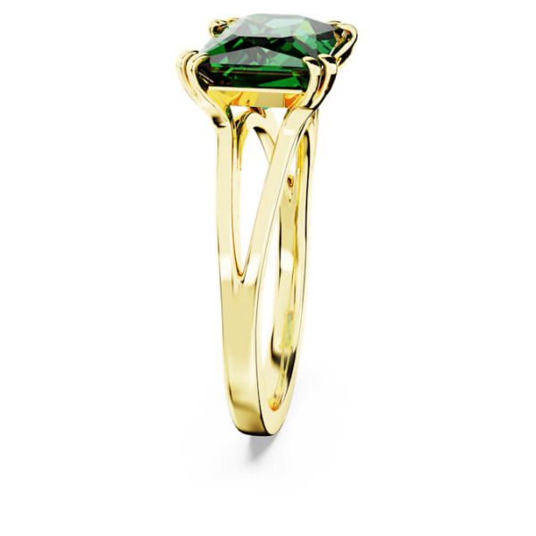 Stilla cocktail ring Rectangular cut, Green, Gold-tone plated - Image 4