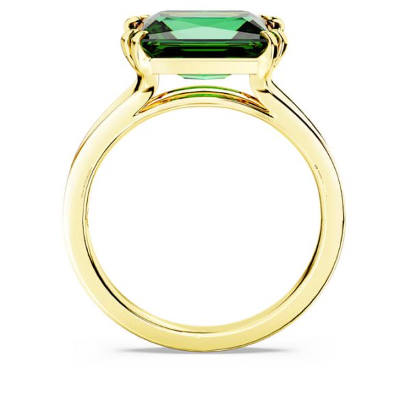 Stilla cocktail ring Rectangular cut, Green, Gold-tone plated - Image 5