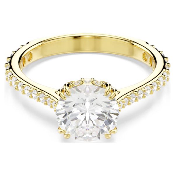 Stilla cocktail ring Round cut, Pavé, White, Gold-tone plated - Image 8
