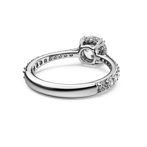Stilla cocktail ring Round cut, Pavé, White, Rhodium plated - Image 5