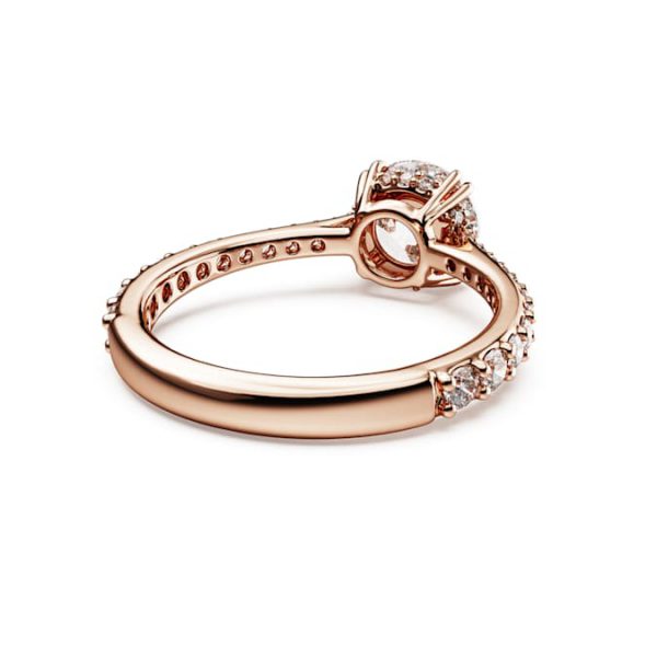 Stilla cocktail ring Round cut, Pavé, White, Rose gold-tone plated - Image 5