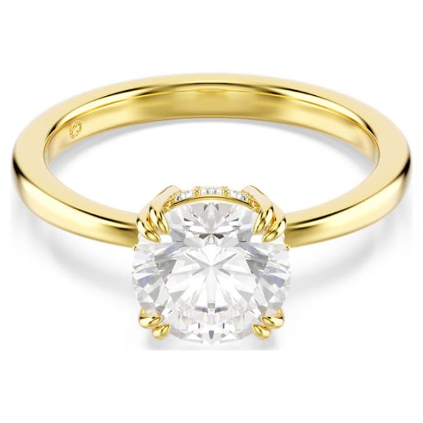 Stilla cocktail ring Round cut, White, Gold-tone plated - Image 2