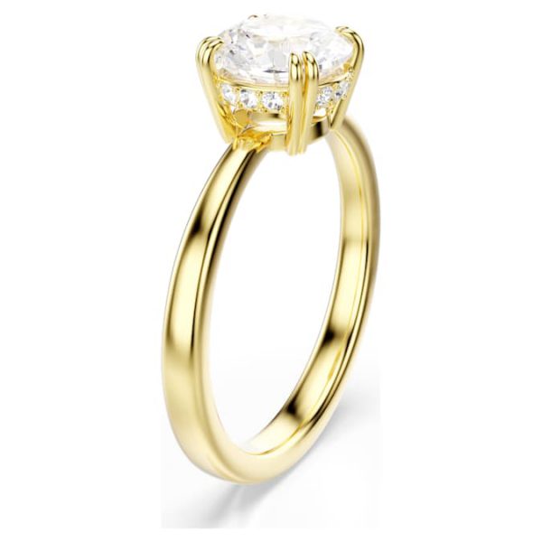 Stilla cocktail ring Round cut, White, Gold-tone plated - Image 3