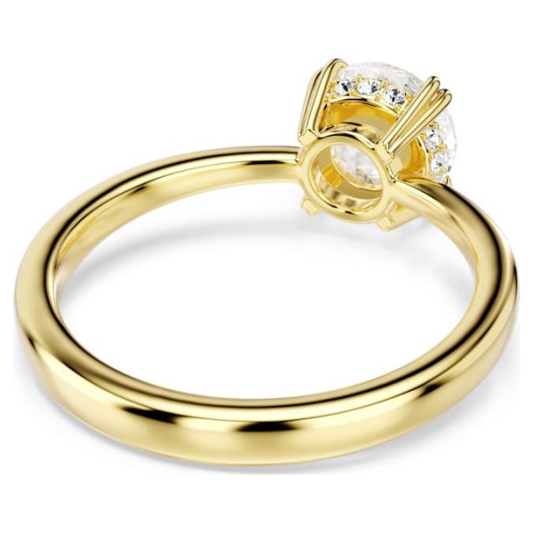 Stilla cocktail ring Round cut, White, Gold-tone plated - Image 5