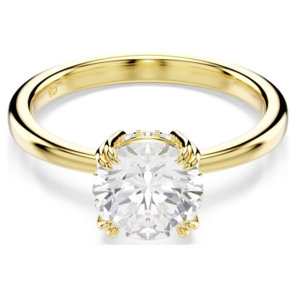 Stilla cocktail ring Round cut, White, Gold-tone plated - Image 7