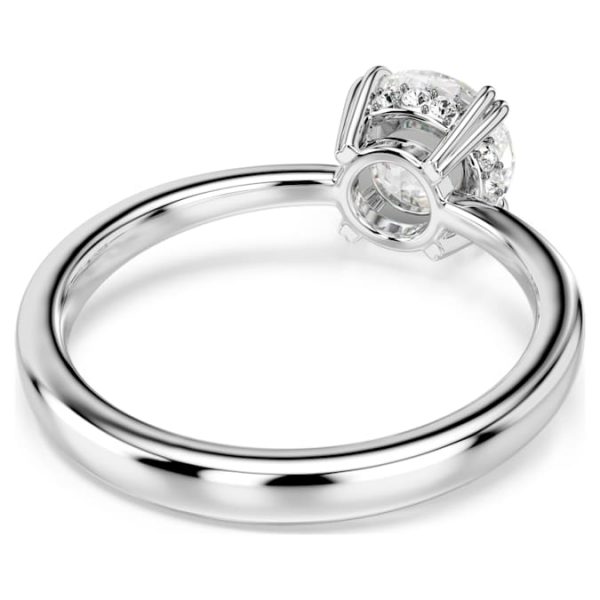 Stilla cocktail ring Round cut, White, Rhodium plated - Image 5