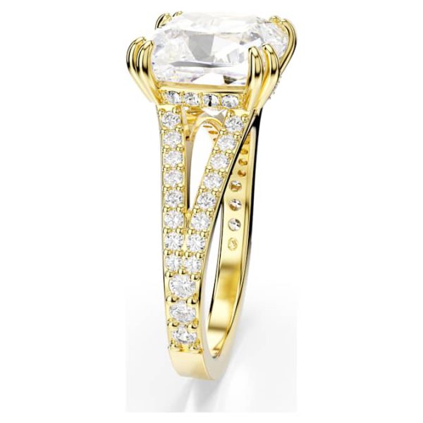 Stilla cocktail ring Square cut, Pavé, White, Gold-tone plated - Image 4