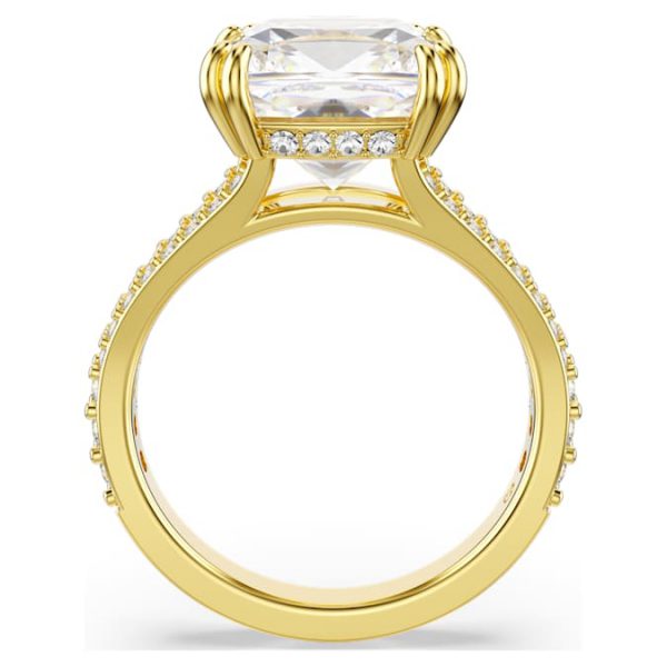 Stilla cocktail ring Square cut, Pavé, White, Gold-tone plated - Image 5