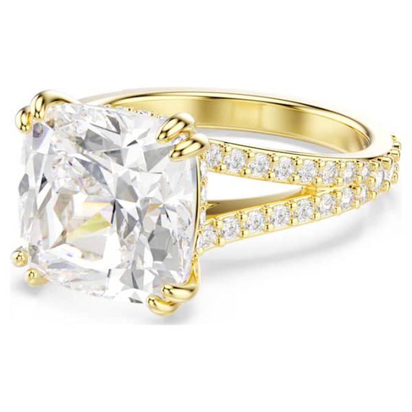 Stilla cocktail ring Square cut, Pavé, White, Gold-tone plated - Image 6