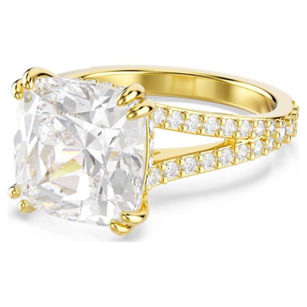 Stilla cocktail ring Square cut, Pavé, White, Gold-tone plated - Image 2