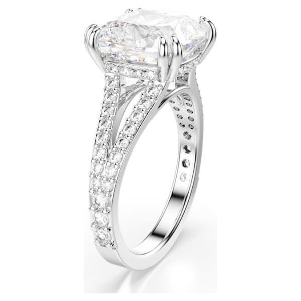 Stilla cocktail ring Square cut, Pavé, White, Rhodium plated - Image 3