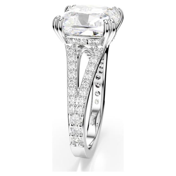 Stilla cocktail ring Square cut, Pavé, White, Rhodium plated - Image 4