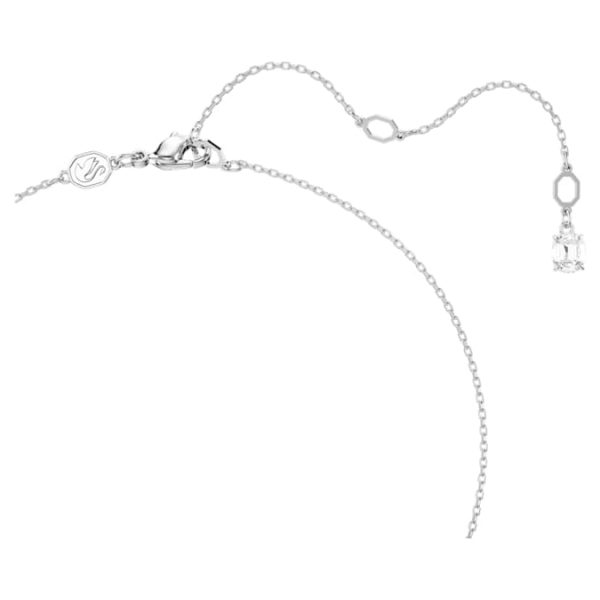 Stilla pendant Octagon cut, White, Rhodium plated - Image 4