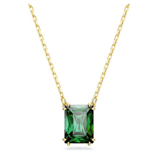 Stilla pendant Rectangular cut, Green, Gold-tone plated - Image 2