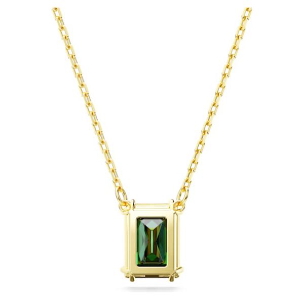 Stilla pendant Rectangular cut, Green, Gold-tone plated - Image 5