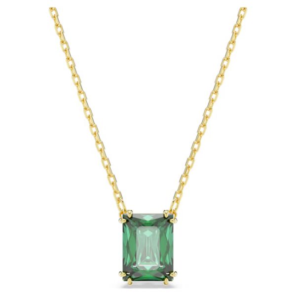 Stilla pendant Rectangular cut, Green, Gold-tone plated - Image 6