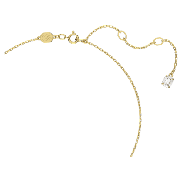 Stilla pendant Round cut, White, Gold-tone plated - Image 4