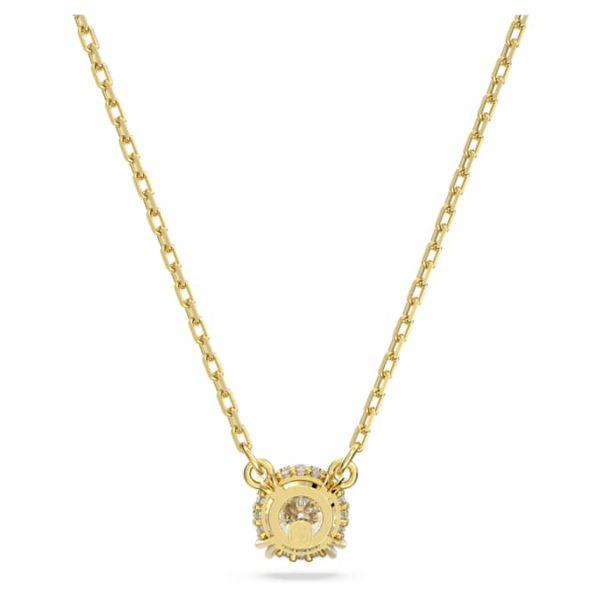 Stilla pendant Round cut, White, Gold-tone plated - Image 5