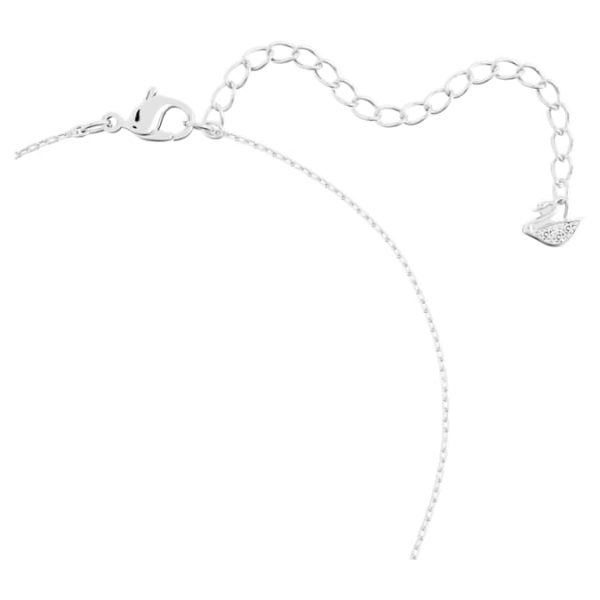 Stilla pendant Round cut, White, Rhodium plated - Image 4