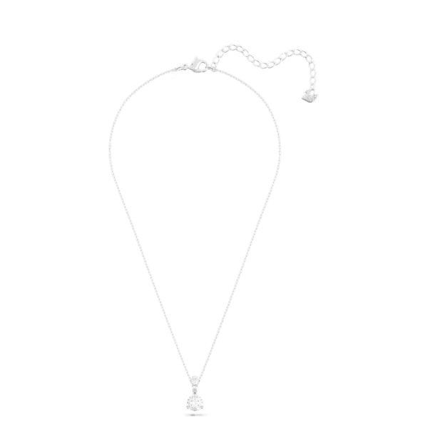 Stilla pendant Round cut, White, Rhodium plated - Image 3