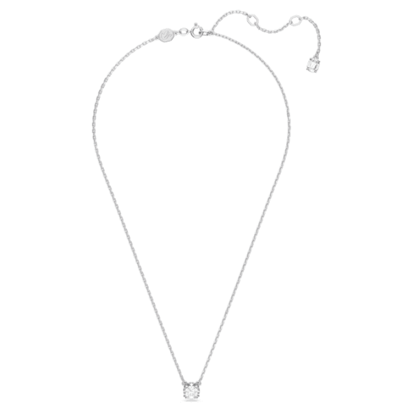 Stilla pendant Round cut, White, Rhodium plated - Image 3