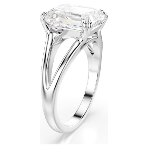 Stilla ring Octagon cut, White, Silver-tone finish - Image 3