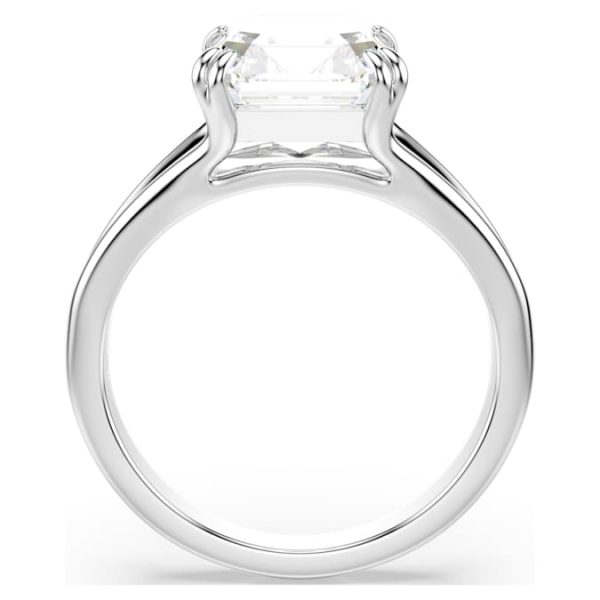 Stilla ring Octagon cut, White, Silver-tone finish - Image 5