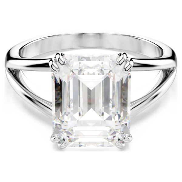 Stilla ring Octagon cut, White, Silver-tone finish - Image 6