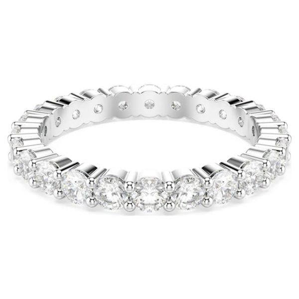 Stilla ring Set (2), Round cut, White, Rhodium plated - Image 6