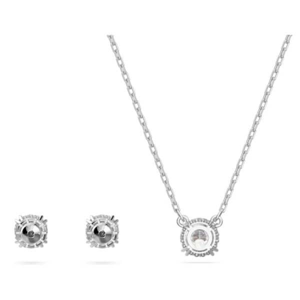 Stilla set Round cut, White, Rhodium plated - Image 5