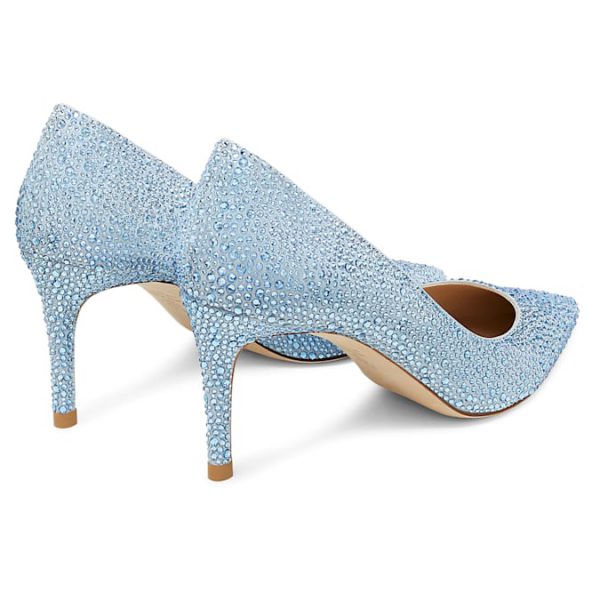 STUART WEITZMAN Stuart Power Shine pump Blue - Image 4