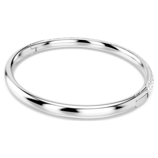 Sublima bangle Snow pavé, White, Rhodium plated - Image 5