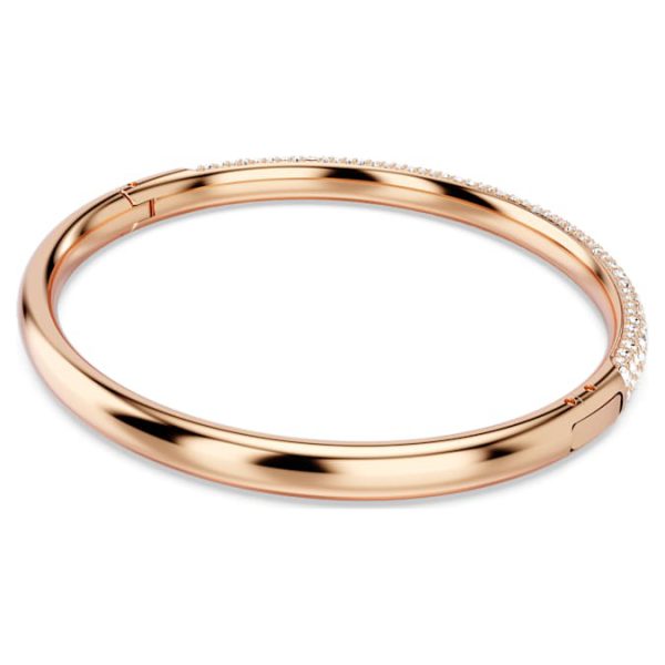 Sublima bangle Snow pavé, White, Rose gold-tone plated - Image 5