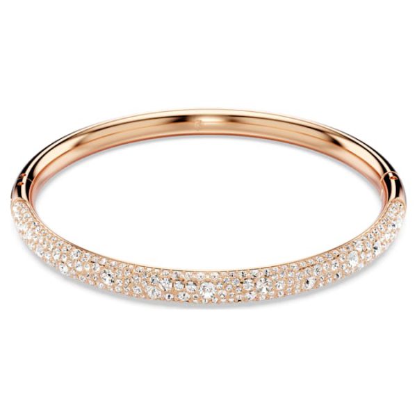 Sublima bangle Snow pavé, White, Rose gold-tone plated - Image 6