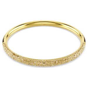 Sublima bangle Snow pavé, Gold tone, Gold-tone plated