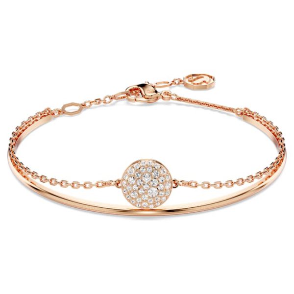 Sublima bangle White, Rose gold-tone plated - Image 2