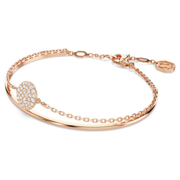 Sublima bangle White, Rose gold-tone plated - Image 3