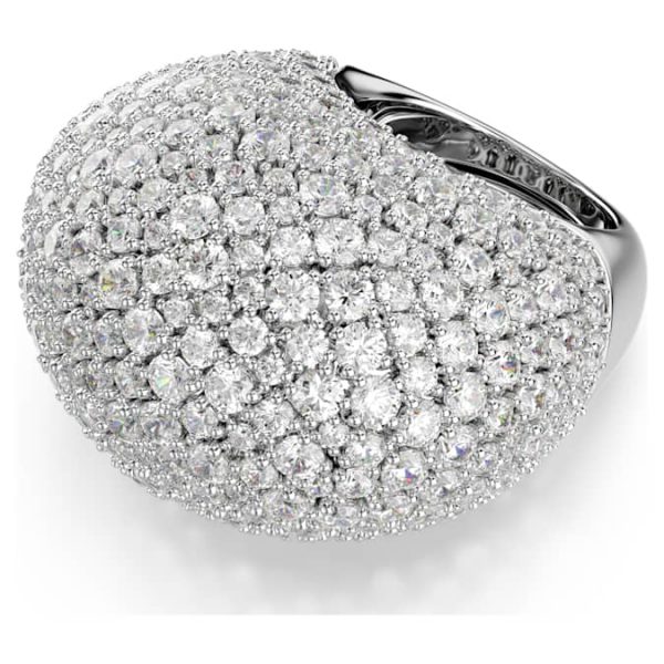 Sublima cocktail ring Large, White, Rhodium plated - Image 2