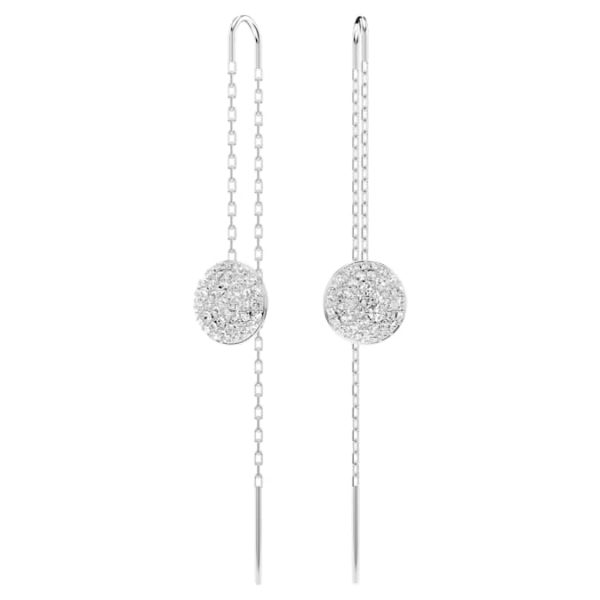 Sublima drop earrings White, Rhodium plated - Image 2
